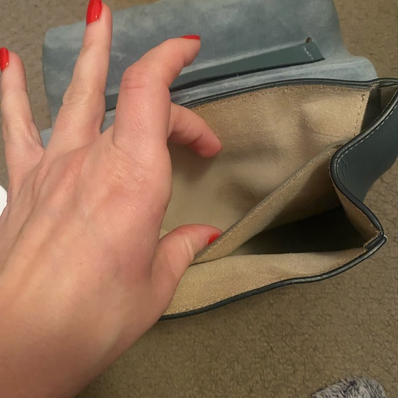 Chloe Mini Drew Bag in Cloudy Blue. - Picture 5 of 11